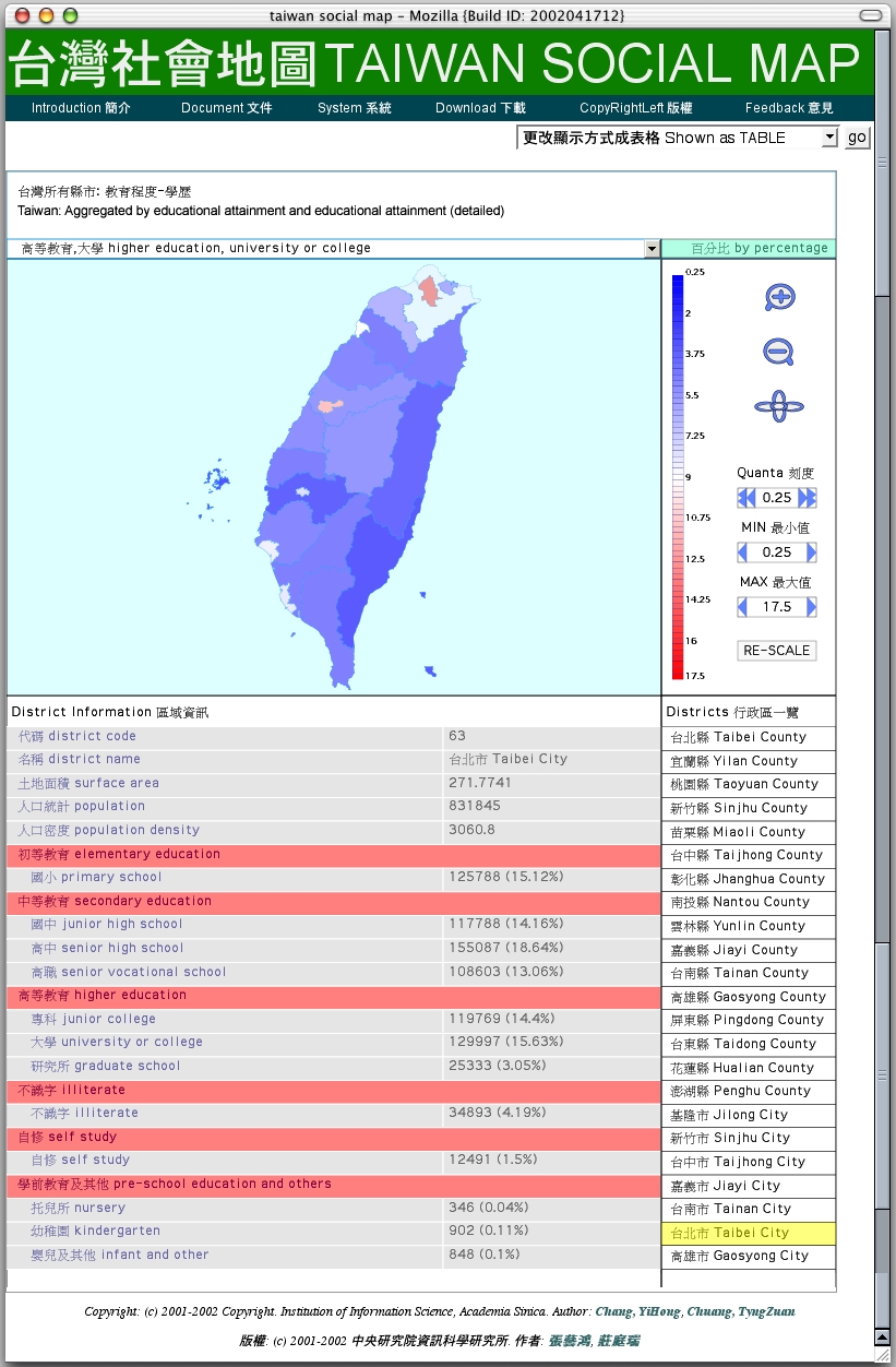 Taiwan Social Map screen shot